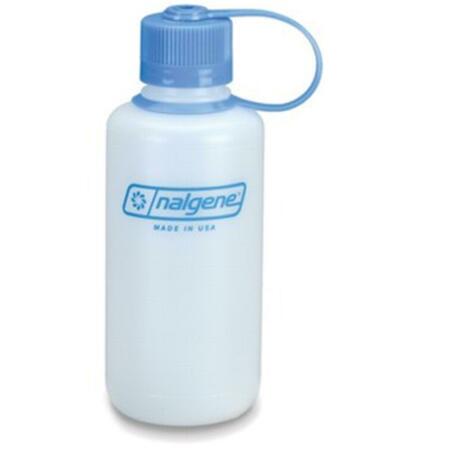 NALGENE 1 Pint High Density Polyethylene Natural Mouth Loop Top Bottle 340589